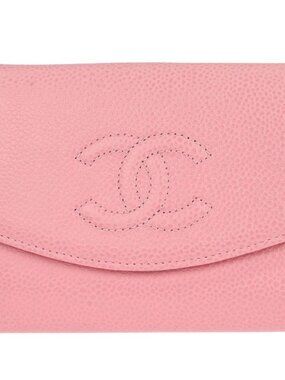 Chanel Pink Calfskin Coin Purse Wallet 177917